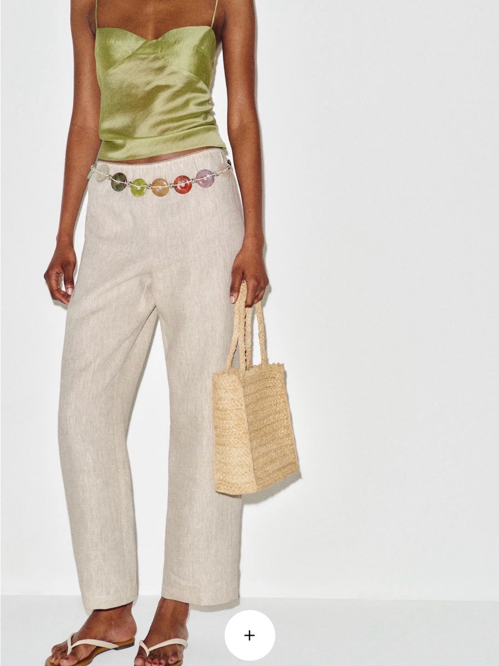 Reformation Lilah Linen Pant Natural - Size S